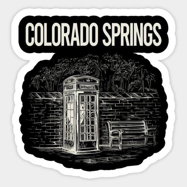 Vintage Phone Booth Colorado Springs Sticker by rosenbaumquinton52